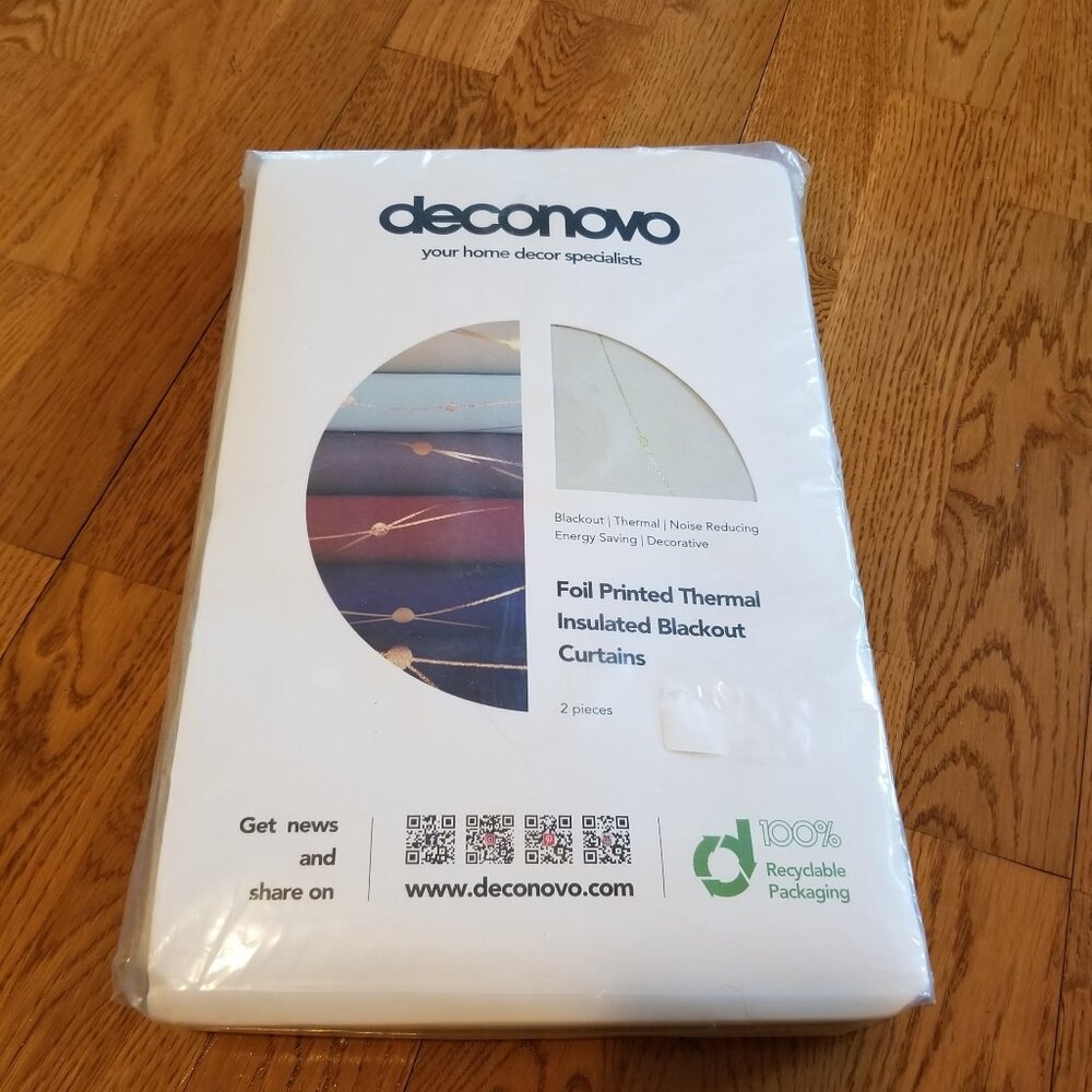 Deconovo Foil Printed Thermal Insulated Blackout Curtains - NEW
